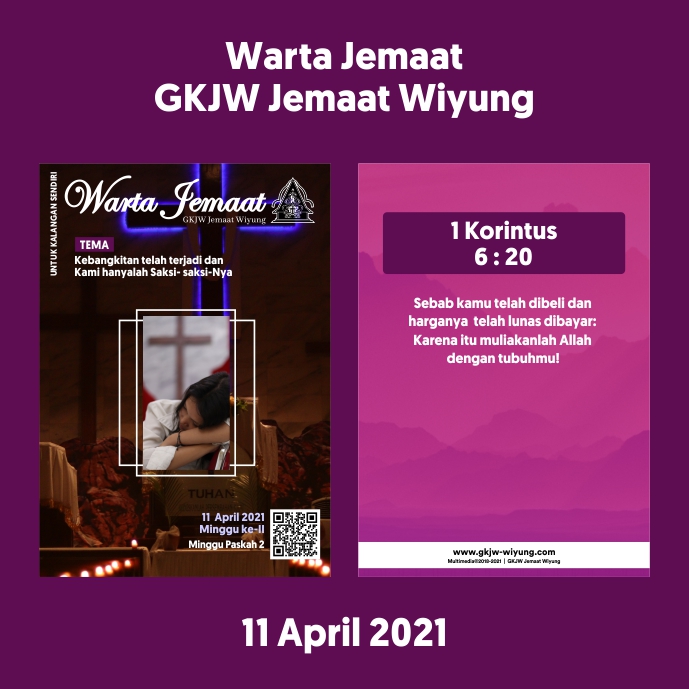 Warta Jemaat - 11 April 2021 | GKJW Jemaat Wiyung
